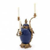 CHINESE ORMOLU MOUNTED PORCELA