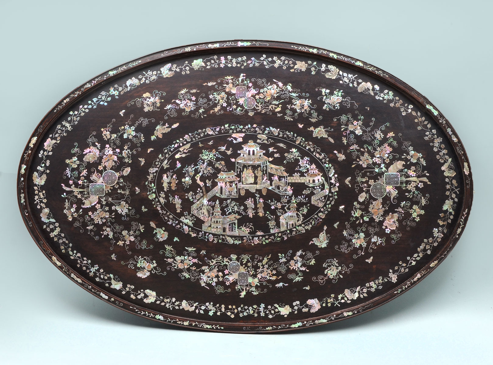 CHINESE OVAL MOTHER OF PEARL