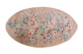 CHINESE OVAL THROW RUG C1930<b