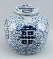 CHINESE OVERSIZED BLUE AND WHI