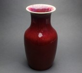 CHINESE OX-BLOOD GLAZED VASE C