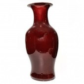CHINESE OX-BLOOD GLAZED VASE C