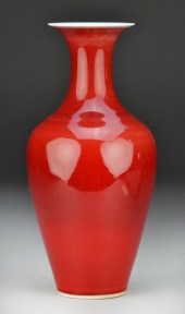Chinese Ox Blood Porcelain Vas