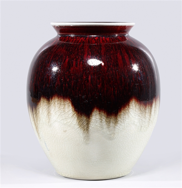Chinese oxblood drip crackle