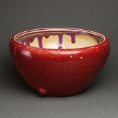 CHINESE OXBLOOD GLAZED JARDINI