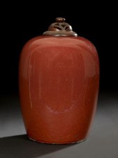 Chinese Oxblood-Glazed Porcela