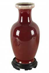 CHINESE OXBLOOD PORCELAIN VASE