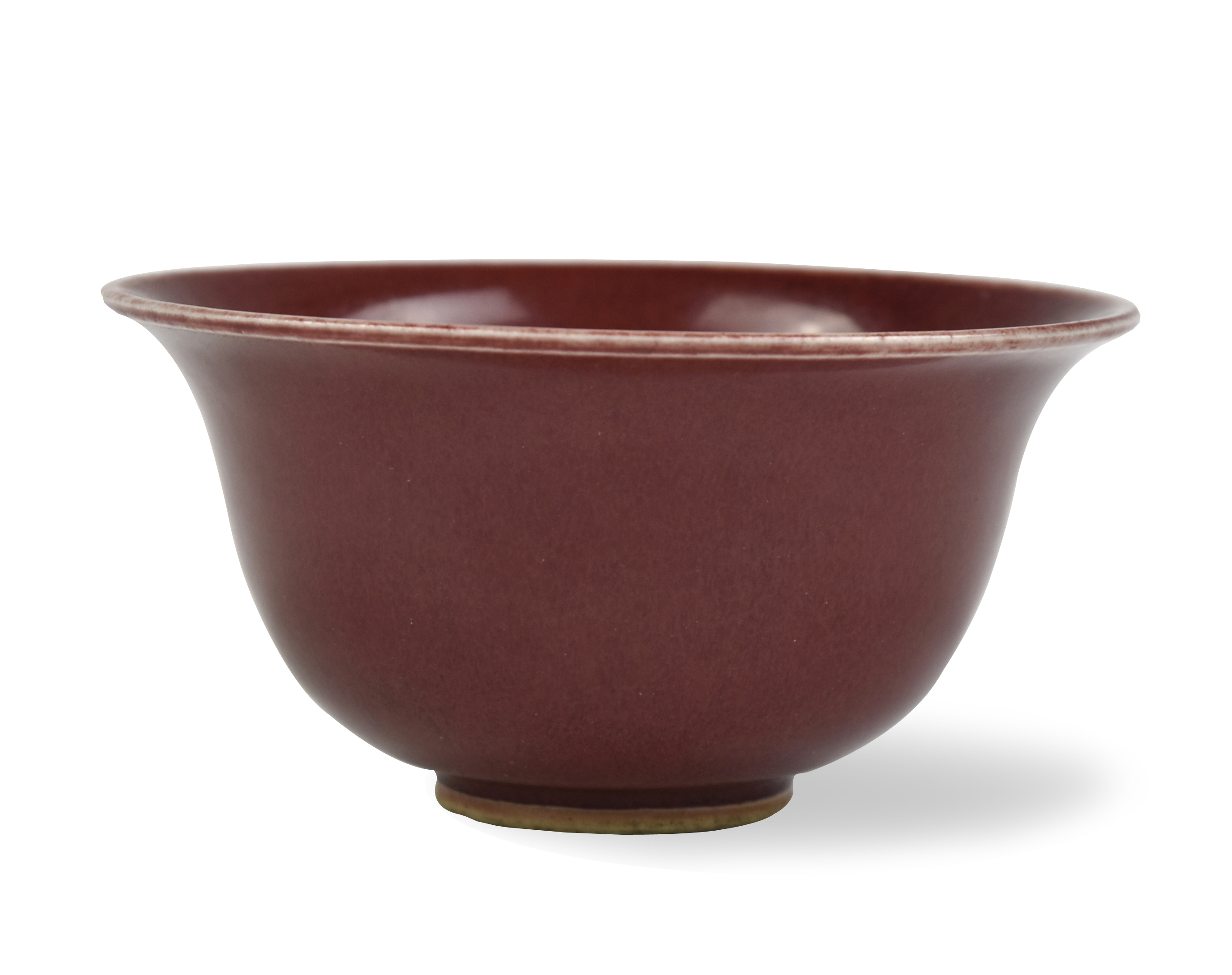 CHINESE OXBLOOD RED GLAZED BOWL the
