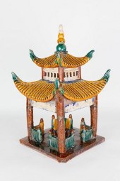 CHINESE PAGODA ROOF TILE, 19TH