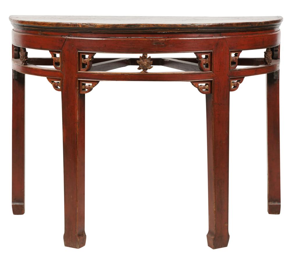CHINESE PAINTED DEMILUNE