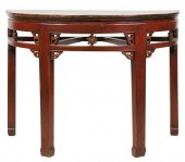 CHINESE PAINTED DEMILUNE TABLE