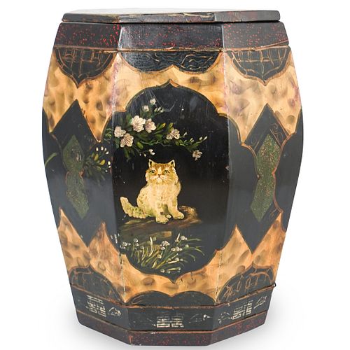 CHINESE PAINTED DRUM
