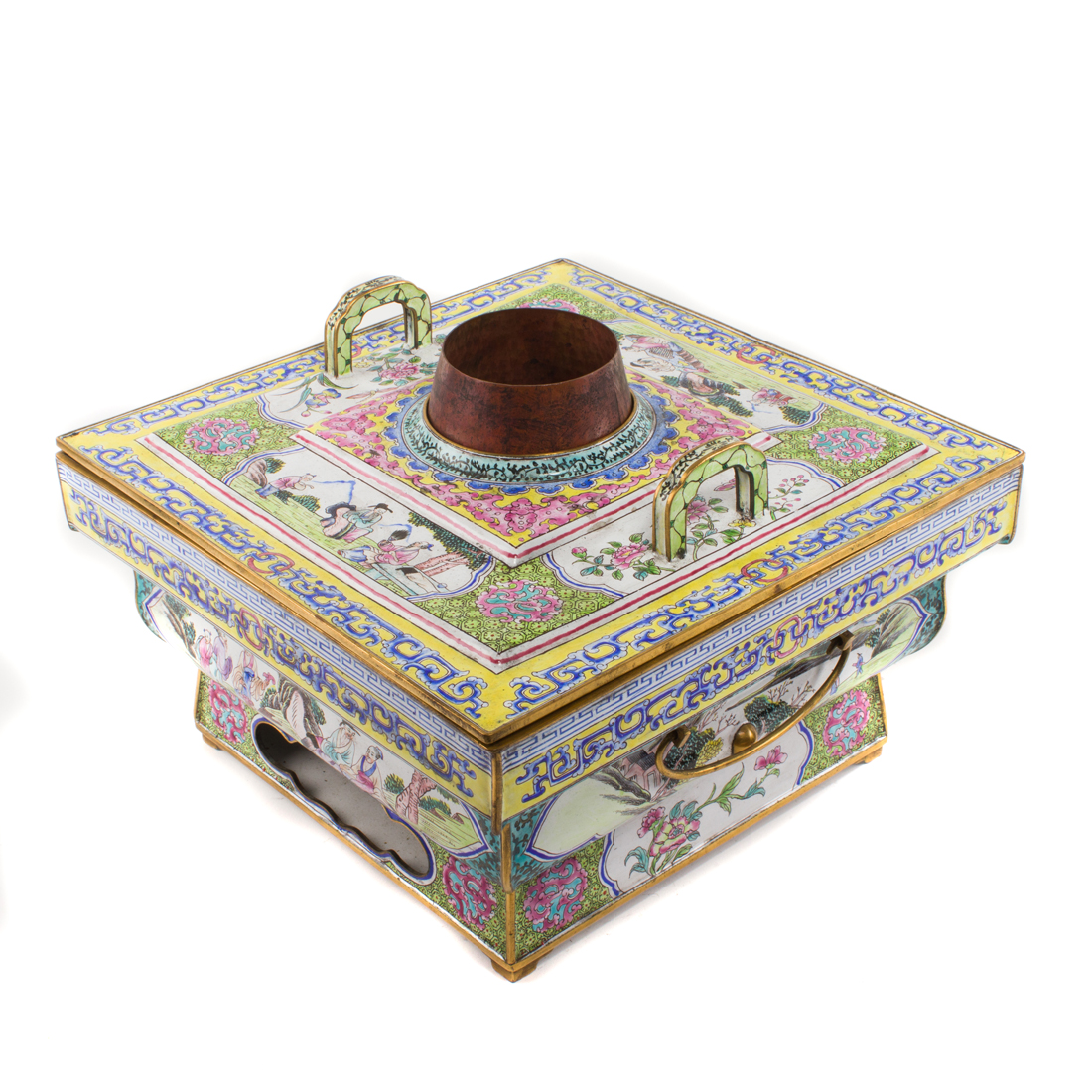 CHINESE PAINTED ENAMEL MONGOL STYLE