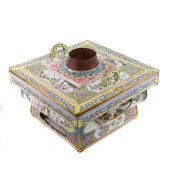 CHINESE PAINTED ENAMEL MONGOL