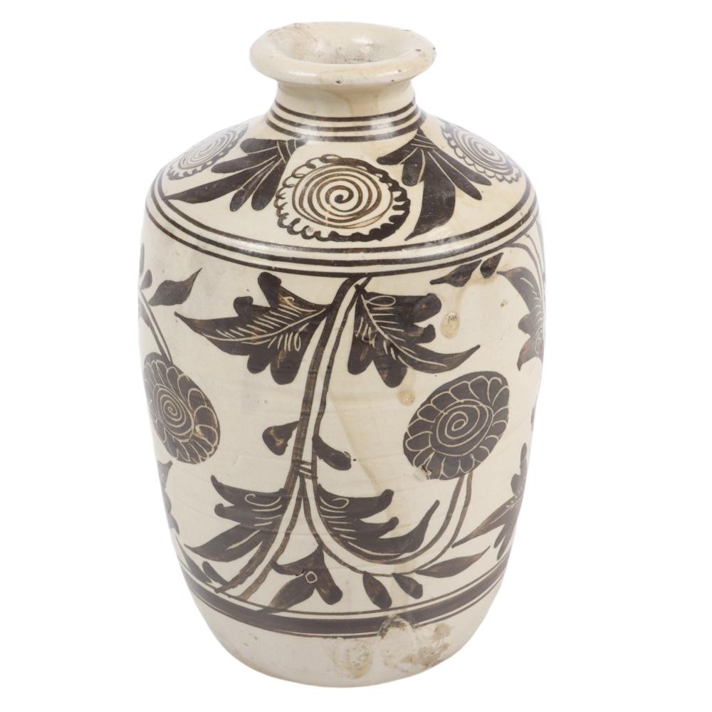 CHINESE PAINTED FLORAL CIZHOU