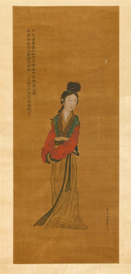 Chinese painted hanging scroll,