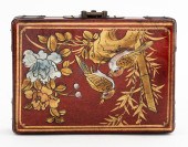 CHINESE PAINTED LEATHER PLAYIN
