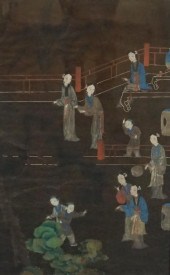 CHINESE PAINTED ON CLOTH OF LA