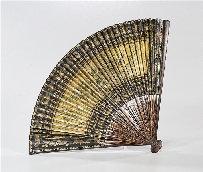 Chinese painted paper and bamboo
