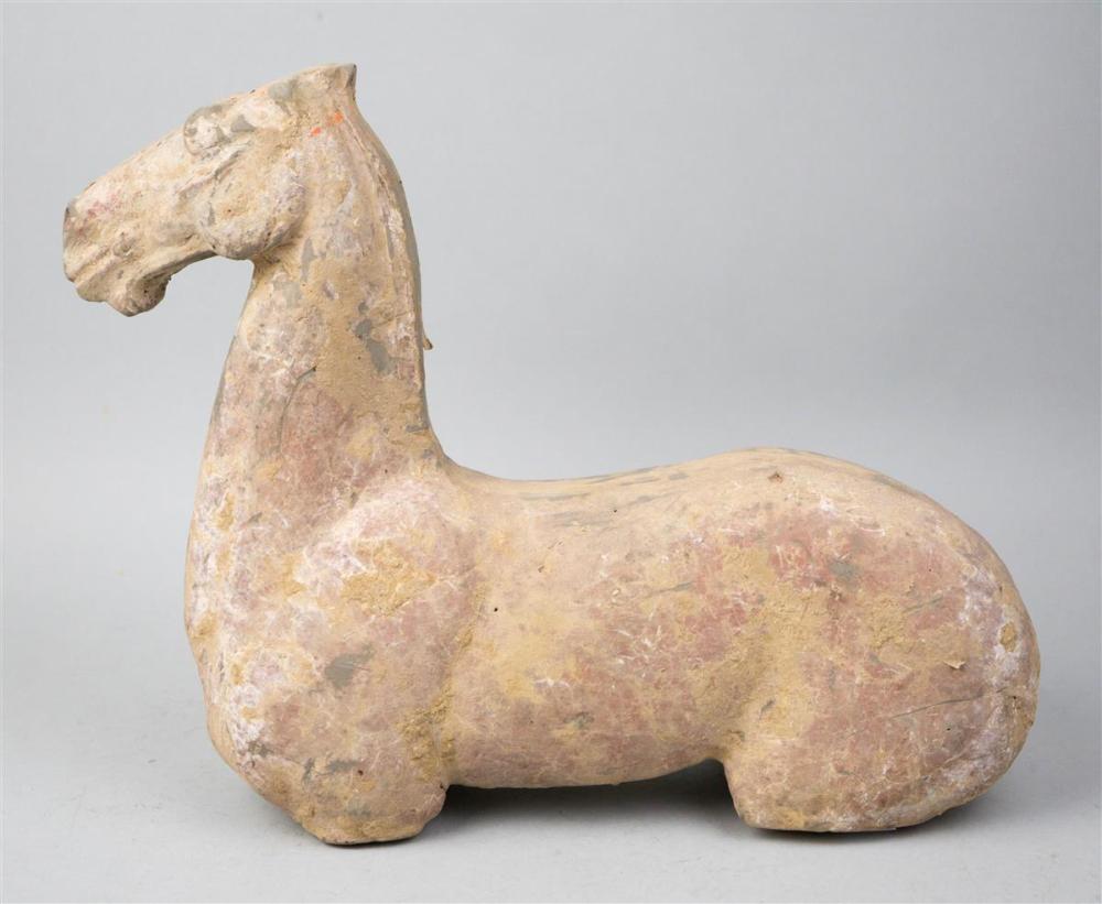 CHINESE PAINTED POTTERY MODEL OF