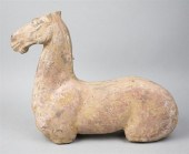 CHINESE PAINTED POTTERY MODEL