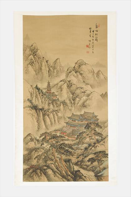 Chinese painted scroll, Jing yun