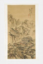 Chinese painted scroll, Jing y