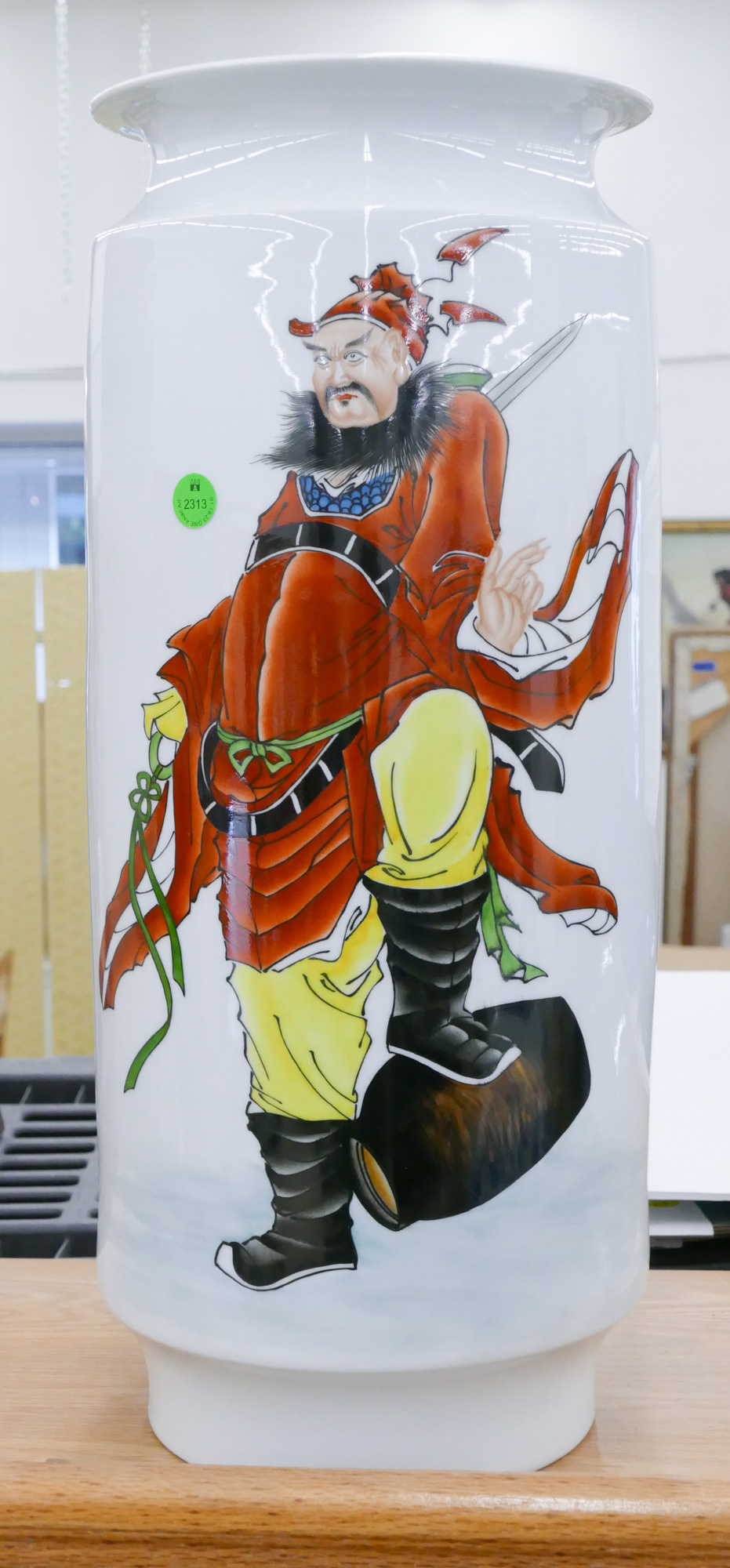 Chinese Painted Warrior Porcelain