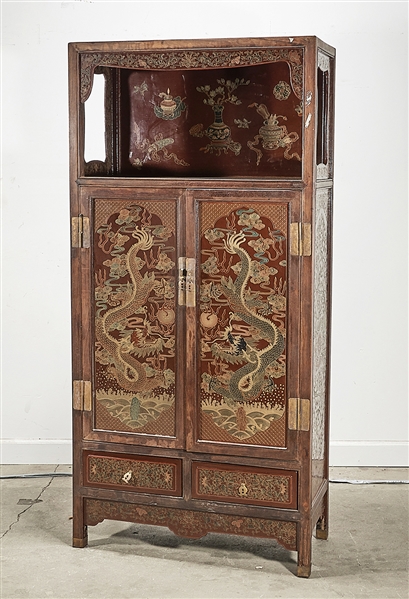 Chinese painted wood cabinet;