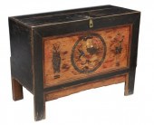 CHINESE PAINTED WOOD STORAGE C