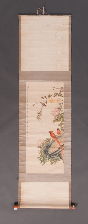 Chinese painting: Cardinals and