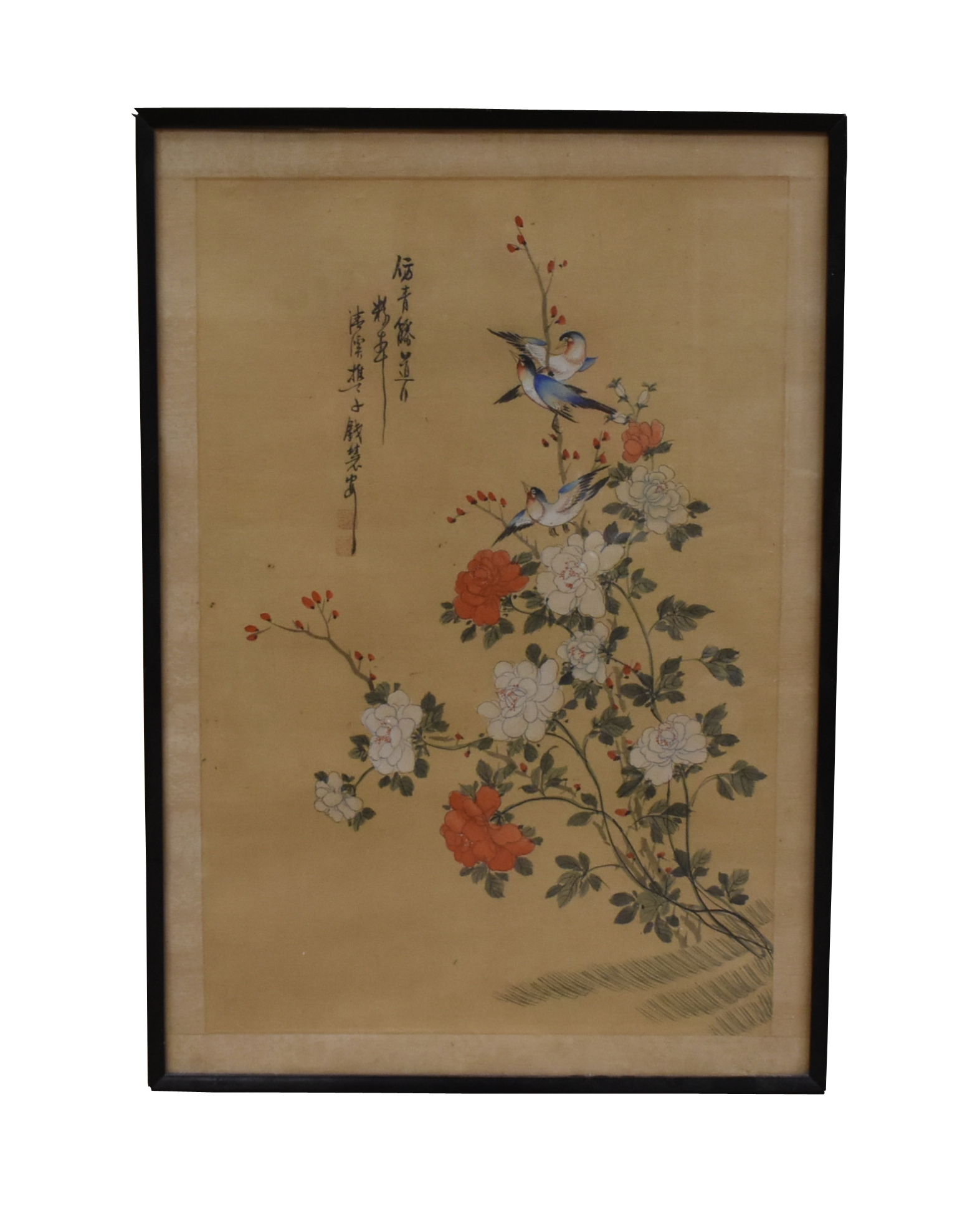 CHINESE PAINTING OF FLOWERS &