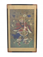 CHINESE PAINTING ON SILK OF GU
