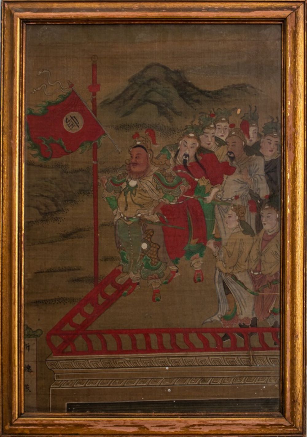 CHINESE PAINTING ON SILK WITH