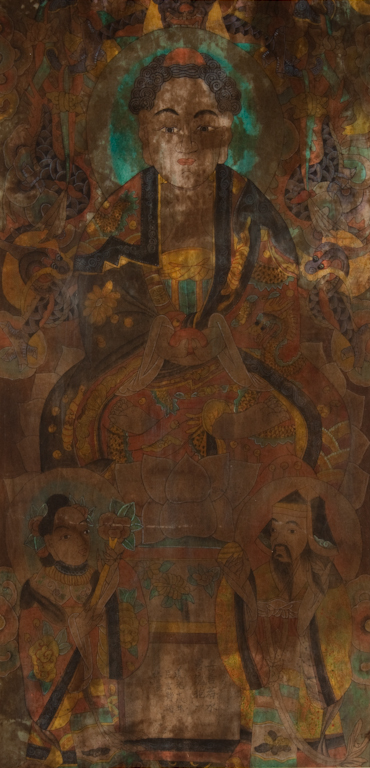 Chinese painting: The Buddha seated
