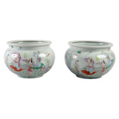 CHINESE PAIR HANDPAINTED FISHB
