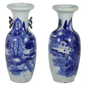 CHINESE PAIR OF BLUE & WHITE P
