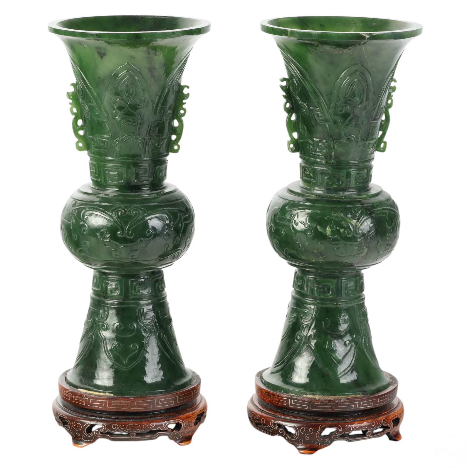 CHINESE PAIR OF CARVED NATURAL