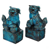 CHINESE PAIR OF GLAZED CERAMIC