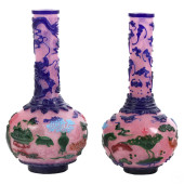 CHINESE PAIR OF OVERLAY PEKING