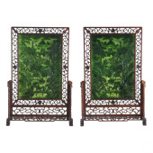 CHINESE PAIR OF SPINACH JADE S