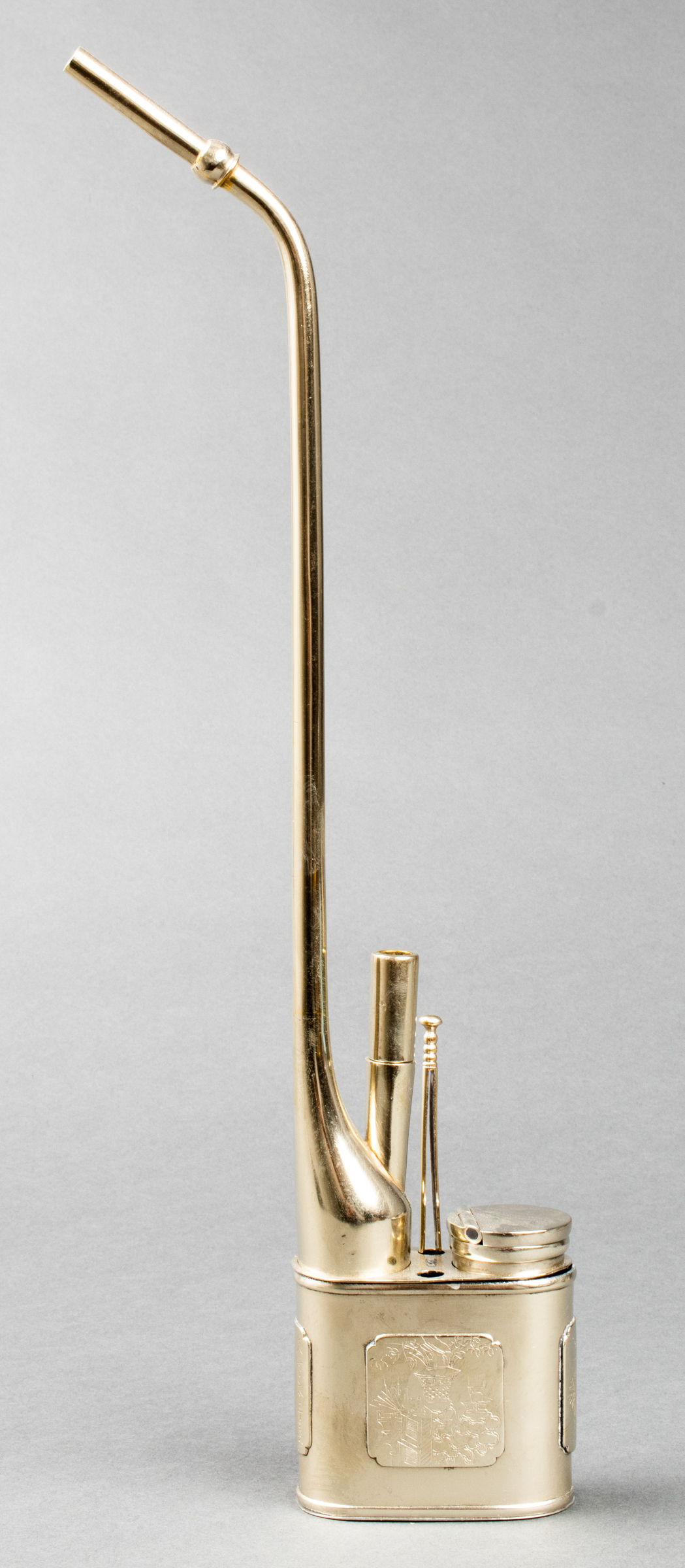 CHINESE PAKTONG ENGRAVED WATER PIPE