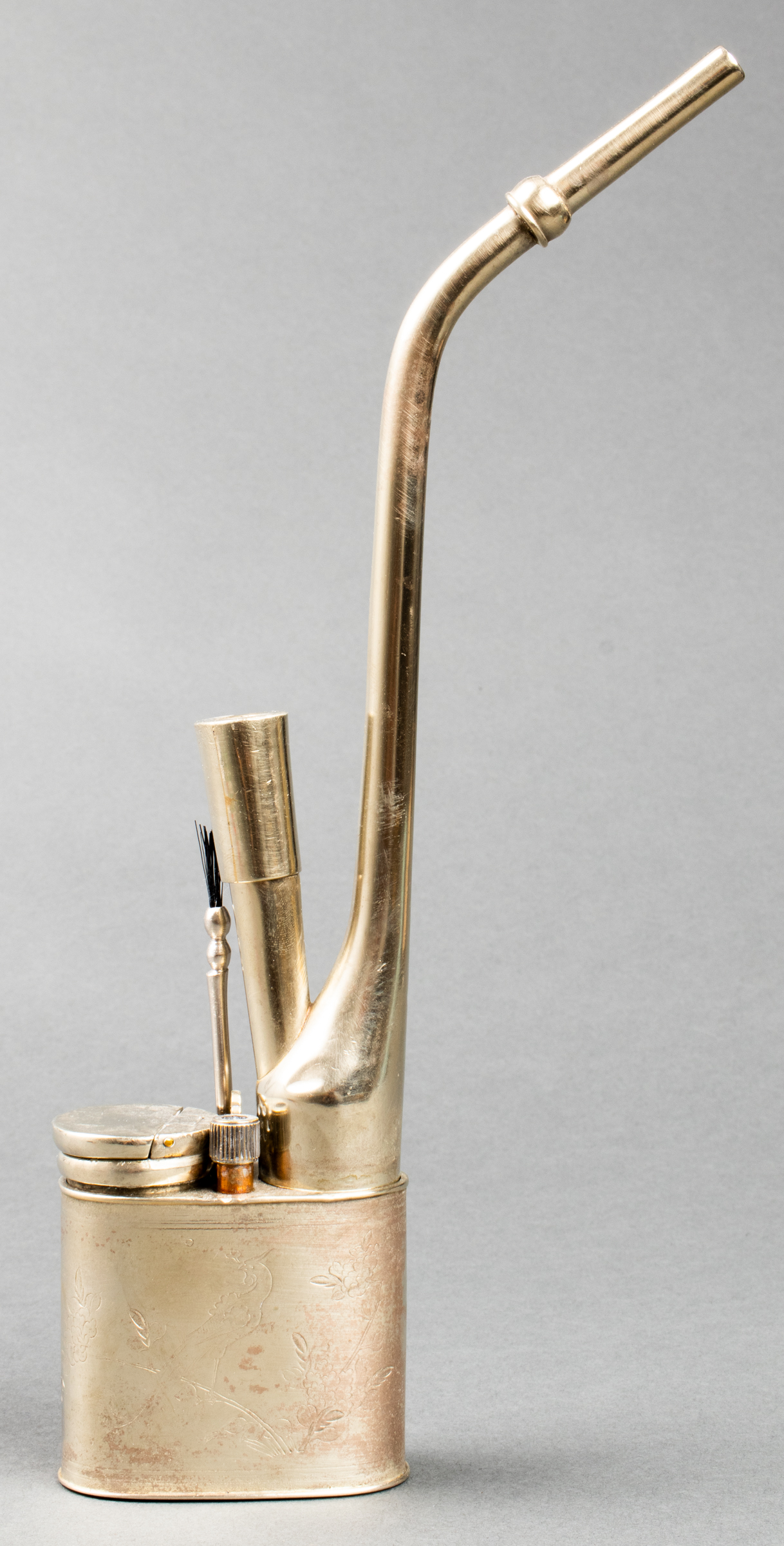 CHINESE PAKTONG ENGRAVED WATER PIPE