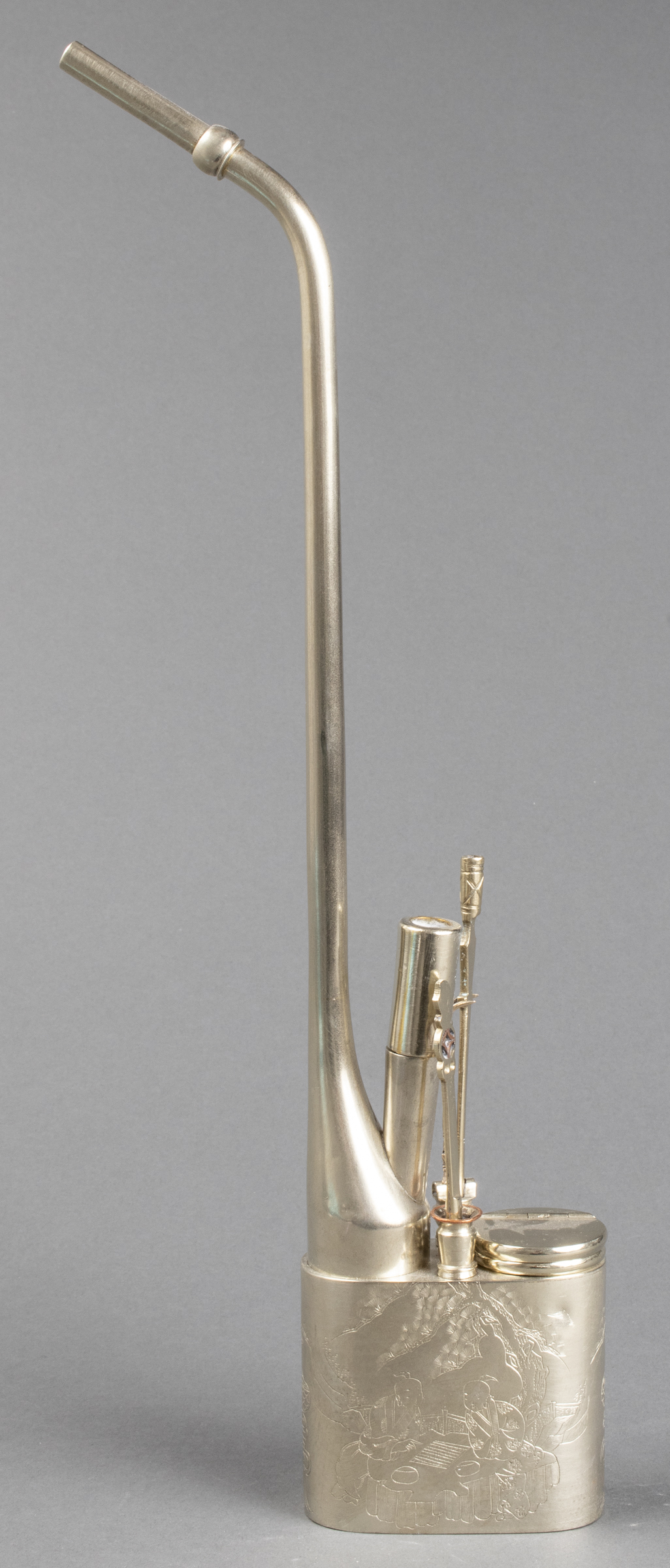 CHINESE PAKTONG ENGRAVED WATER PIPE