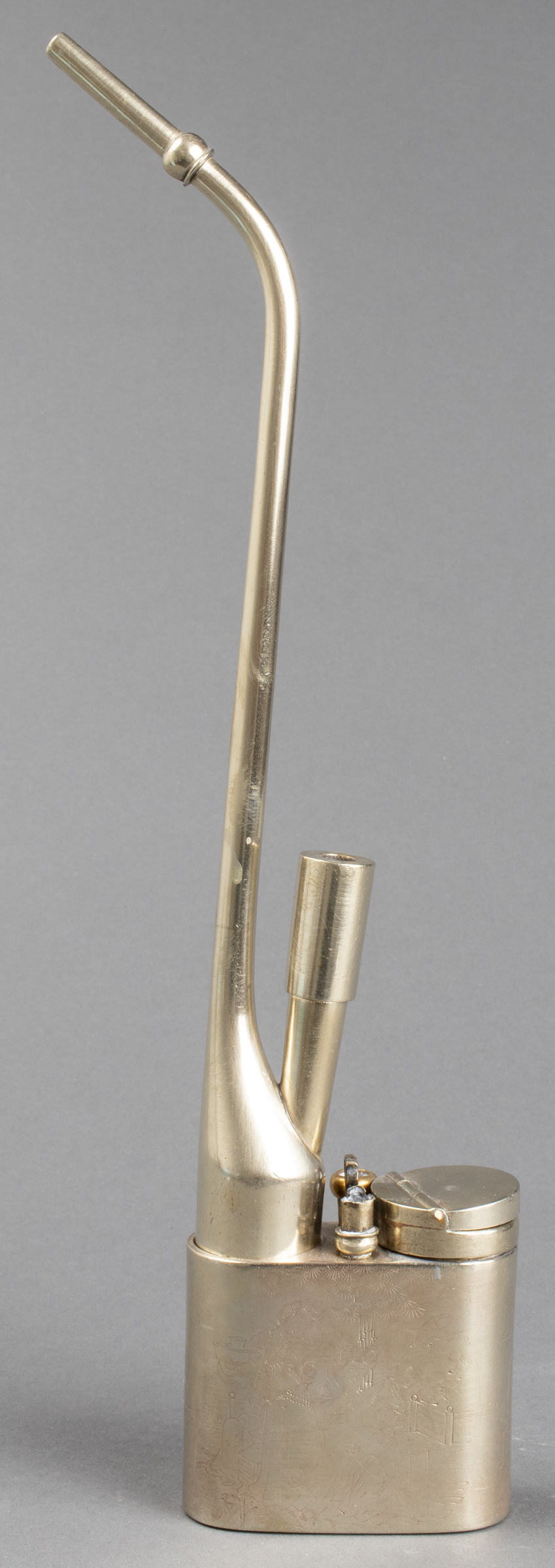CHINESE PAKTONG ENGRAVED WATER PIPE