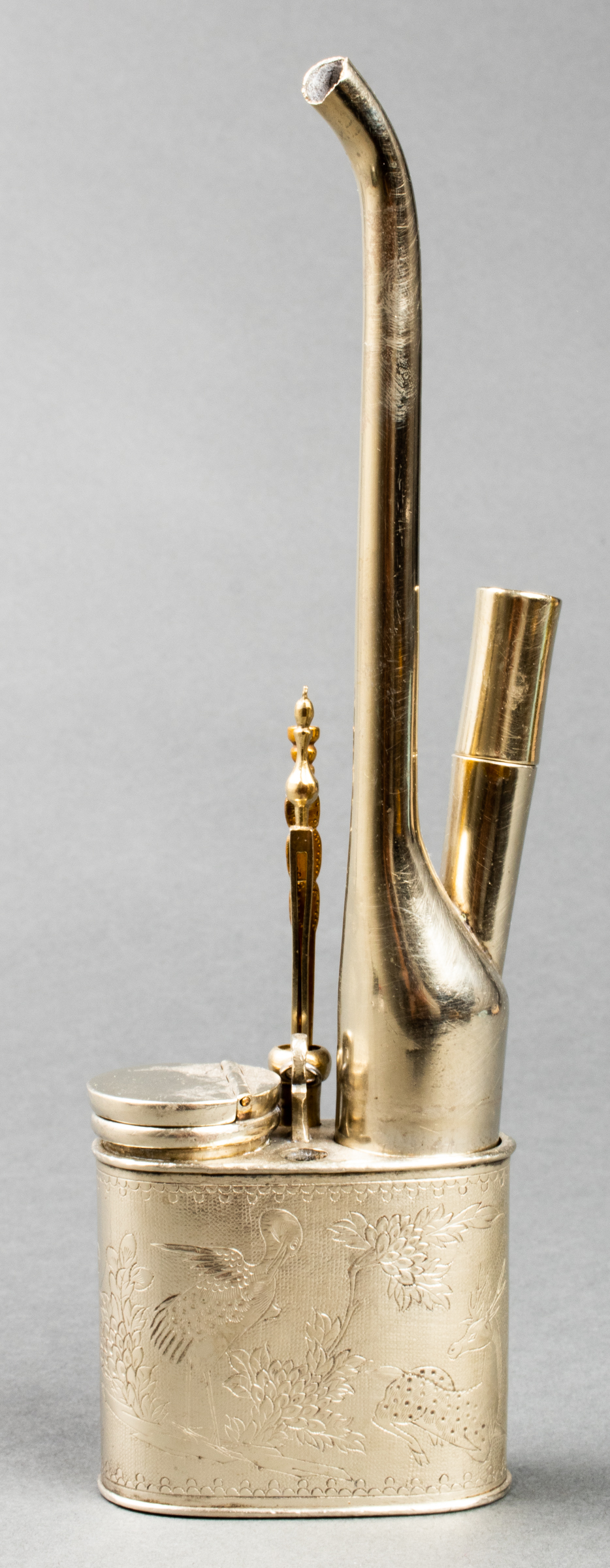 CHINESE PAKTONG ENGRAVED WATER PIPE