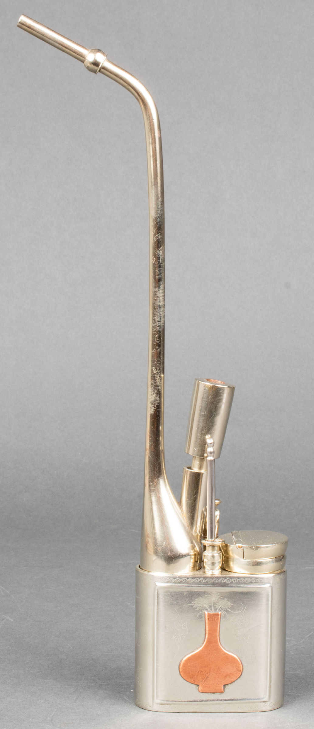 CHINESE PAKTONG ENGRAVED WATER PIPE
