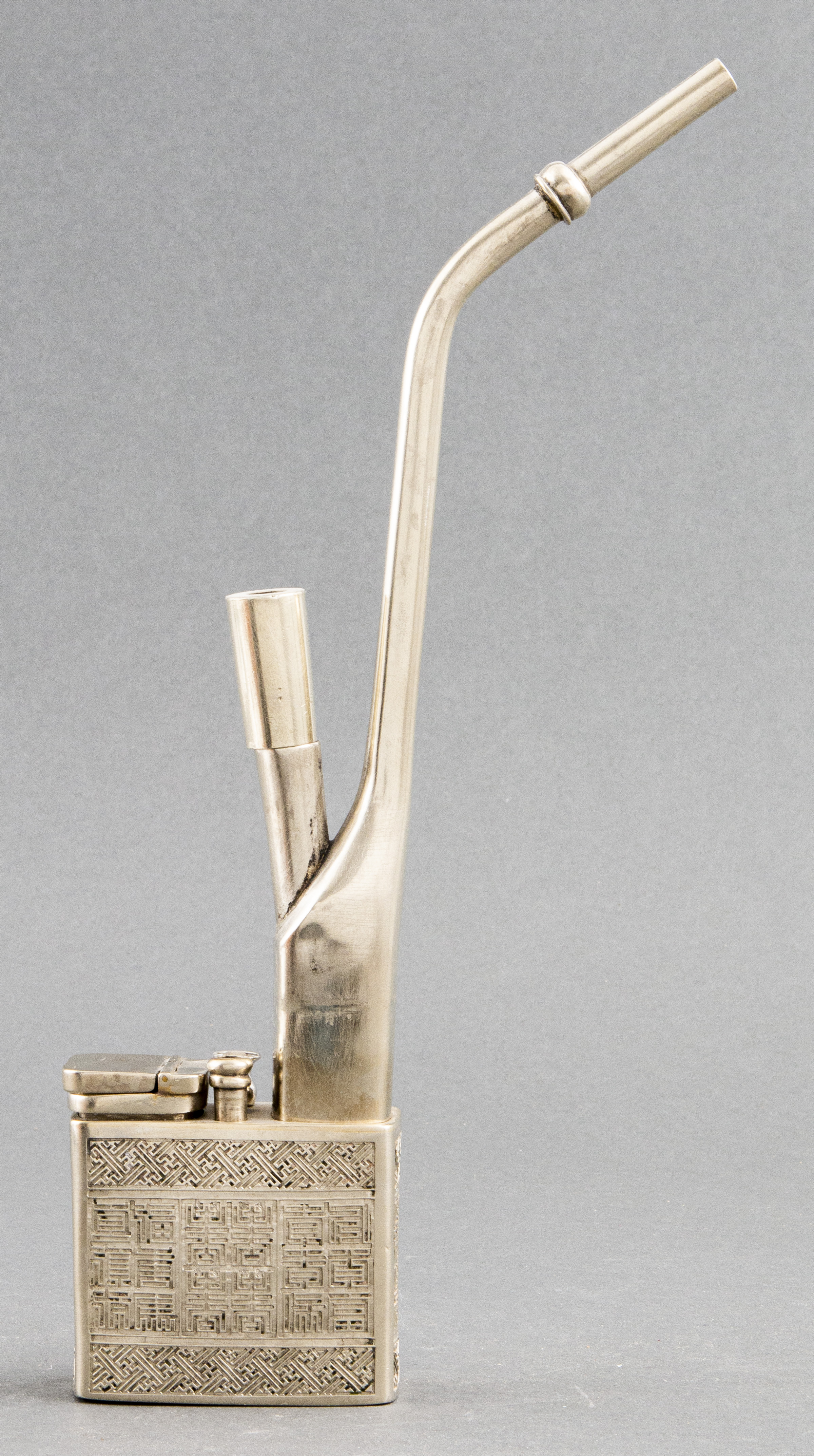 CHINESE PAKTONG ENGRAVED WATER PIPE