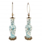CHINESE PALE BLUE, GILT PORCEL