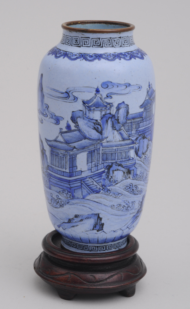 CHINESE PALE BLUE-GROUND ENAMEL